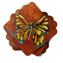 Load image into Gallery viewer, Insect - Butterly Butterfy Coasters - Set of 4 Lightweight Foam, Absorbent Drink Coasters