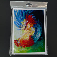 Load image into Gallery viewer, Bird - Rooster Chief Big Feathers Greeting Cards - Blank Note Cards – 8-Pack of Artist-Designed Cards with Envelopes