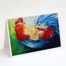 Load image into Gallery viewer, Bird - Rooster Chief Big Feathers Greeting Cards - Blank Note Cards – 8-Pack of Artist-Designed Cards with Envelopes
