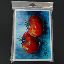 Load image into Gallery viewer, Vegetables - Tomatoes Red Toes Greeting Cards - Blank Note Cards – 8-Pack of Artist-Designed Cards with Envelopes