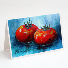 Load image into Gallery viewer, Vegetables - Tomatoes Red Toes Greeting Cards - Blank Note Cards – 8-Pack of Artist-Designed Cards with Envelopes