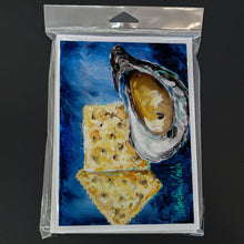 Load image into Gallery viewer, Oysters Two Crackers Greeting Cards - Blank Note Cards – 8-Pack of Artist-Designed Cards with Envelopes