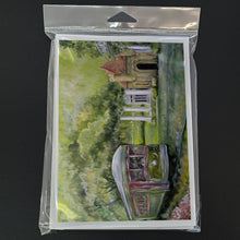 Load image into Gallery viewer, Streetcar Next Stop Audubon Park Greeting Cards - Blank Note Cards – 8-Pack of Artist-Designed Cards with Envelopes