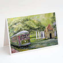 Load image into Gallery viewer, Streetcar Next Stop Audubon Park Greeting Cards - Blank Note Cards – 8-Pack of Artist-Designed Cards with Envelopes