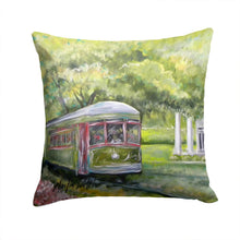 Load image into Gallery viewer, Streetcar Next Stop Audubon Park Canvas Throw Pillow - 14x14 Decorative Pillow – Art for Your Home &amp; Patio MW1091PW1414