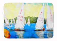 Load image into Gallery viewer, Sailboats Round the Mark Machine Washable Memory Foam Mat MW1094RUG