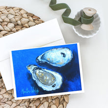 Load image into Gallery viewer, Oysters Seafood Four Greeting Cards - Blank Note Cards – 8-Pack of Artist-Designed Cards with Envelopes