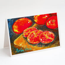 Load image into Gallery viewer, Vegetables - Tomatoes Slice It Up Greeting Cards - Blank Note Cards – 8-Pack of Artist-Designed Cards with Envelopes