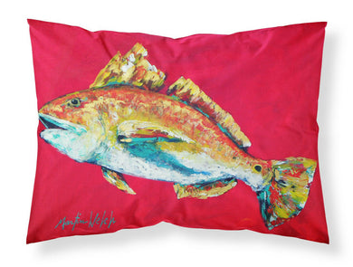 Fish - Red Fish Woo Hoo Standard Pillowcases – Artistic Decorative Front, Crisp White Back