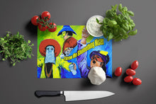Load image into Gallery viewer, Mardi Gras Throw me something mister Glass Cutting Boards – Durable, Decorative Kitchen Art Large