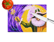 Load image into Gallery viewer, Mardi Gras Hey Mister Glass Cutting Boards – Durable, Decorative Kitchen Art Large