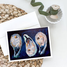 Load image into Gallery viewer, Oysters Give Me More Greeting Cards - Blank Note Cards – 8-Pack of Artist-Designed Cards with Envelopes
