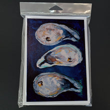 Load image into Gallery viewer, Oysters Give Me More Greeting Cards - Blank Note Cards – 8-Pack of Artist-Designed Cards with Envelopes