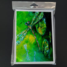 Load image into Gallery viewer, Dragonfly Summer Flies Greeting Cards - Blank Note Cards – 8-Pack of Artist-Designed Cards with Envelopes
