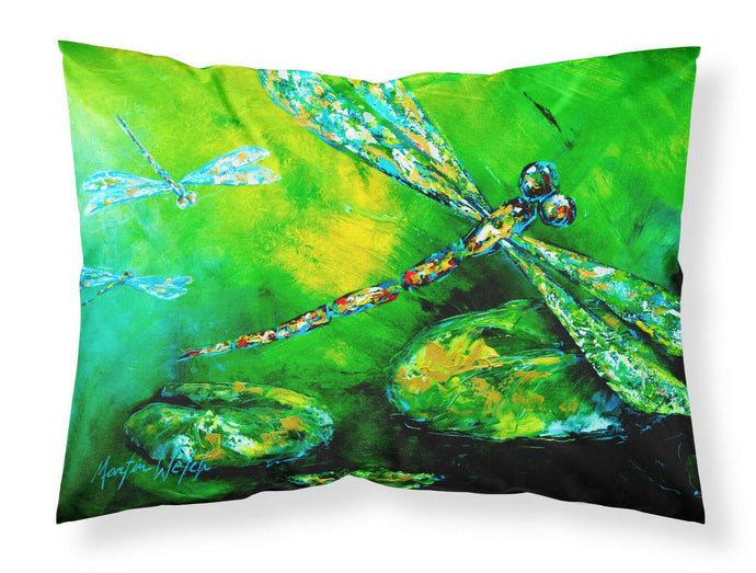 Dragonfly Summer Flies Standard Pillowcases – Artistic Decorative Front, Crisp White Back