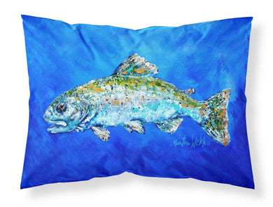 Fish Headed Downstream Standard Pillowcases – Artistic Decorative Front, Crisp White Back