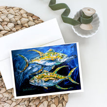 Load image into Gallery viewer, Fish - Tuna Tuna Blue Greeting Cards - Blank Note Cards – 8-Pack of Artist-Designed Cards with Envelopes