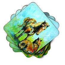 Load image into Gallery viewer, Horse Grazin Coasters - Set of 4 Lightweight Foam, Absorbent Drink Coasters