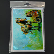 Load image into Gallery viewer, Horse Grazin Greeting Cards - Blank Note Cards – 8-Pack of Artist-Designed Cards with Envelopes