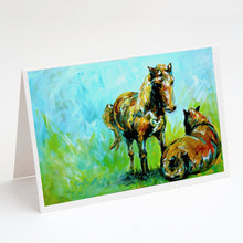 Load image into Gallery viewer, Horse Grazin Greeting Cards - Blank Note Cards – 8-Pack of Artist-Designed Cards with Envelopes