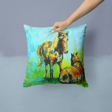 Load image into Gallery viewer, Horse Grazin Canvas Throw Pillow - 14x14 Decorative Pillow – Art for Your Home &amp; Patio MW1126PW1414