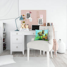 Load image into Gallery viewer, Horse Grazin Canvas Throw Pillow - 14x14 Decorative Pillow – Art for Your Home &amp; Patio MW1126PW1414