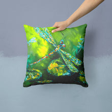 Load image into Gallery viewer, Insect - Dragonfly Summer Flies Canvas Throw Pillow - 14x14 Decorative Pillow – Art for Your Home &amp; Patio MW1128PW1414