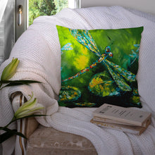 Load image into Gallery viewer, Insect - Dragonfly Summer Flies Canvas Throw Pillow - 14x14 Decorative Pillow – Art for Your Home &amp; Patio MW1128PW1414