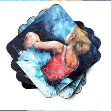 Load image into Gallery viewer, Ballet Star Struck Coasters - Set of 4 Lightweight Foam, Absorbent Drink Coasters
