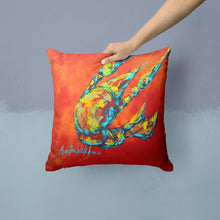 Load image into Gallery viewer, Crawfish Spicy Craw  Canvas Throw Pillow - 14x14 Decorative Pillow – Art for Your Home &amp; Patio MW1131PW1414
