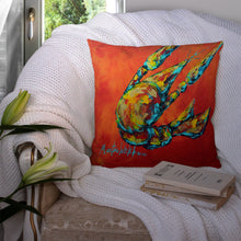 Load image into Gallery viewer, Crawfish Spicy Craw  Canvas Throw Pillow - 14x14 Decorative Pillow – Art for Your Home &amp; Patio MW1131PW1414