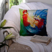 Load image into Gallery viewer, Rooster Chief Big Feathers Canvas Throw Pillow - 14x14 Decorative Pillow – Art for Your Home &amp; Patio MW1137PW1414