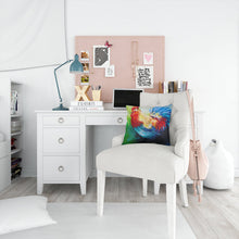 Load image into Gallery viewer, Rooster Chief Big Feathers Canvas Throw Pillow - 14x14 Decorative Pillow – Art for Your Home &amp; Patio MW1137PW1414