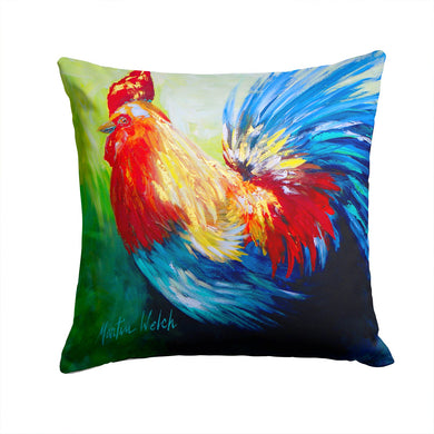 Rooster Chief Big Feathers Canvas Throw Pillow - 14x14 Decorative Pillow – Art for Your Home & Patio MW1137PW1414
