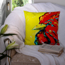 Load image into Gallery viewer, Rooster Big Head Canvas Throw Pillow - 14x14 Decorative Pillow – Art for Your Home &amp; Patio MW1138PW1414