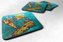Load image into Gallery viewer, Crab Beam of Light Coasters - Set of 4 Lightweight Foam, Absorbent Drink Coasters