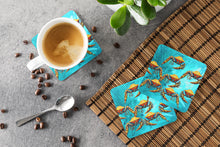 Load image into Gallery viewer, Crab Lotta Crabs Coasters - Set of 4 Lightweight Foam, Absorbent Drink Coasters