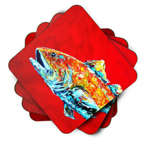 Load image into Gallery viewer, Fish - Red Fish Alphonzo Head Coasters - Set of 4 Lightweight Foam, Absorbent Drink Coasters