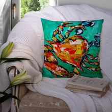 Load image into Gallery viewer, Crab Canvas Throw Pillow - 14x14 Decorative Pillow – Art for Your Home &amp; Patio MW1142PW1414