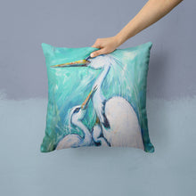 Load image into Gallery viewer, Mother's Love Egret Canvas Throw Pillow - 14x14 Decorative Pillow – Art for Your Home &amp; Patio MW1145PW1414