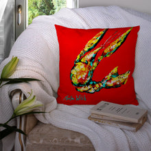 Load image into Gallery viewer, Crawfish Move Over Canvas Throw Pillow - 14x14 Decorative Pillow – Art for Your Home &amp; Patio MW1146PW1414