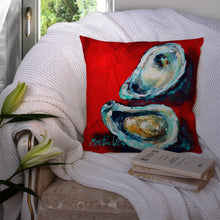 Load image into Gallery viewer, Open up Oyster Canvas Throw Pillow - 14x14 Decorative Pillow – Art for Your Home &amp; Patio MW1149PW1414