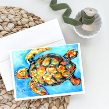Load image into Gallery viewer, Sand Dance Turtle Greeting Cards - Blank Note Cards – 8-Pack of Artist-Designed Cards with Envelopes