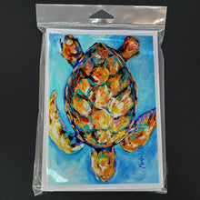 Load image into Gallery viewer, Sand Dance Turtle Greeting Cards - Blank Note Cards – 8-Pack of Artist-Designed Cards with Envelopes