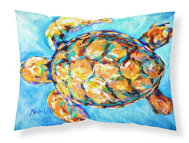 Sand Dance Turtle Standard Pillowcases – Artistic Decorative Front, Crisp White Back