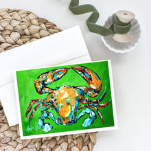 Load image into Gallery viewer, Wide Load Crab Greeting Cards - Blank Note Cards – 8-Pack of Artist-Designed Cards with Envelopes