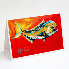 Load image into Gallery viewer, Danny Dolphin Fish Greeting Cards - Blank Note Cards – 8-Pack of Artist-Designed Cards with Envelopes