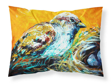 Look at the Birdie Standard Pillowcases – Artistic Decorative Front, Crisp White Back