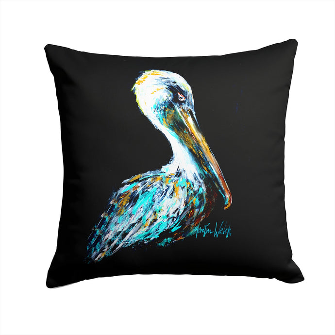 Dressed in Black Pelican Canvas Throw Pillow - 14x14 Decorative Pillow – Art for Your Home & Patio MW1164PW1414