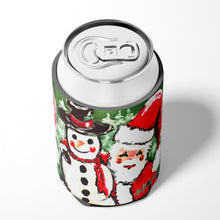 Load image into Gallery viewer, Friends Snowman and Santa Claus Can or Bottle Hugger MW1167CC